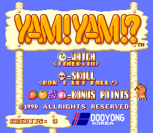 Yam!Yam!? (1990) by Dooyong Arcade game