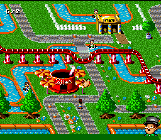 Игра парк сега. Theme Park 1995. Theme Park Snes. Theme Park Sega. Игра сега парк аттракционов.