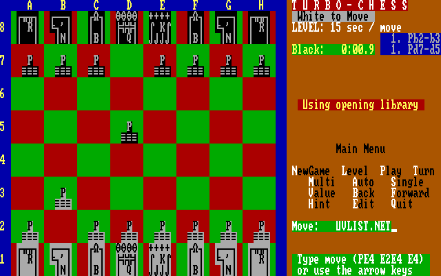 old dos chess programs
