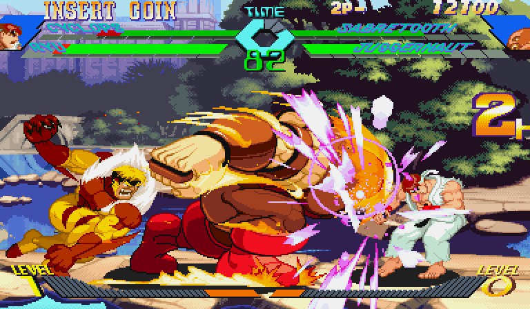 X-Men vs. Street Fighter (1996) by Capcom Arcade game.