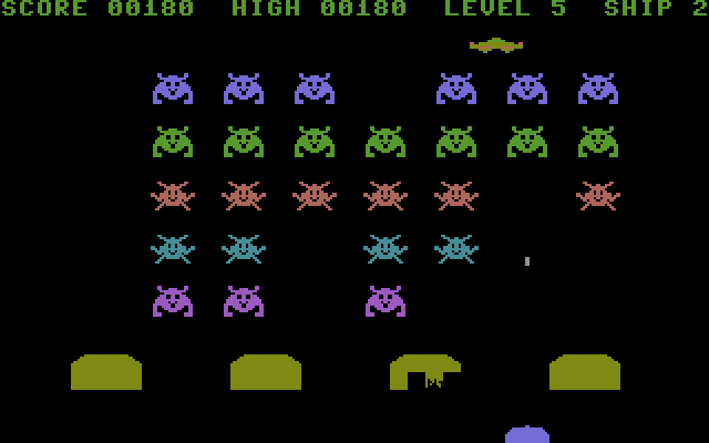 Invaders (1984) by Commodore C16/Plus4 game