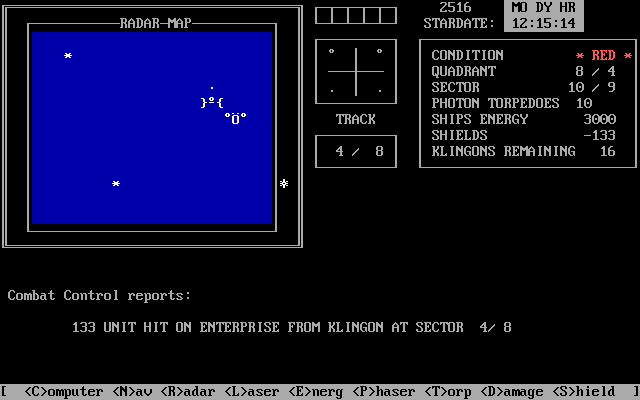 wang vertrouwen Andrew Halliday Super StarTrek (198?) by author MS-DOS game