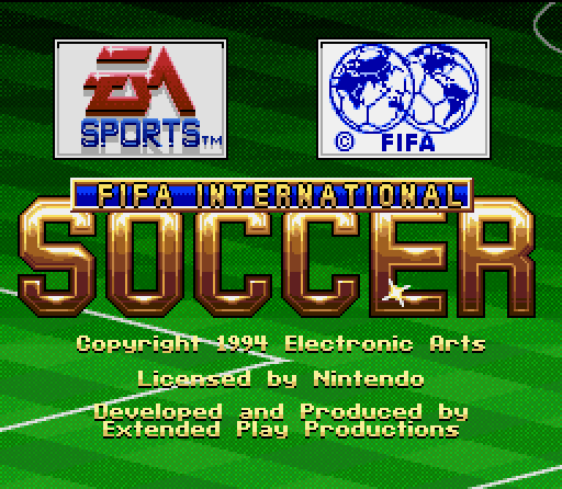 FIFA International Soccer title screen image #1 