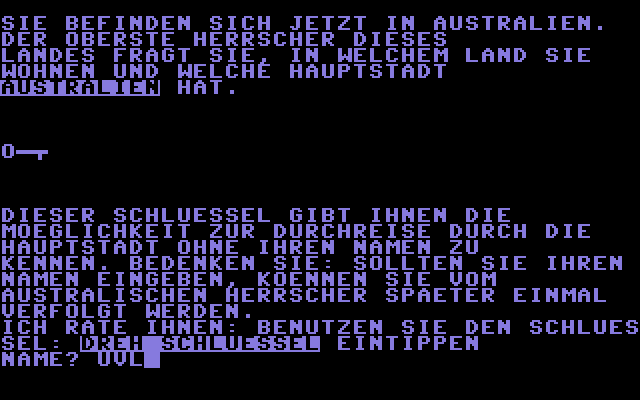 Weltreise (1985) by author C64 game