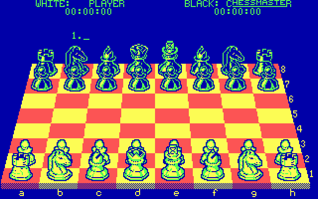 The Chessmaster 2000 © 1986 Software Toolworks - PC DOS - Gameplay