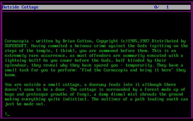 Cornucopia (1987) MS-DOS game