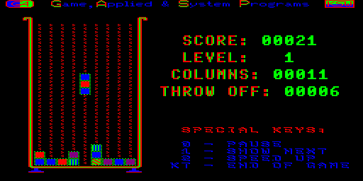 Columns in-game screen image #1 