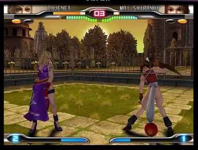 King of Fighters 2006  in-game screen image #7 B.Jenet and Mai Shiranui