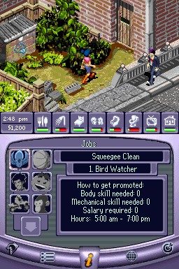 The Urbz: Sims In The City DS in-game screen image #1 