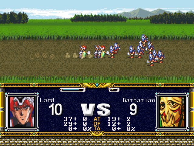 Langrisser I: The Art of the Swords War in-game screen image #1 