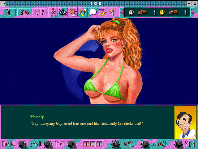Leisure Suit Larry 6: Shape Up or Slip Out!  in-game screen image #3 