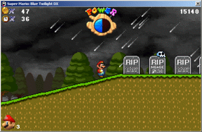 Super Mario: Blue Twilight  in-game screen image #1 The graveyard