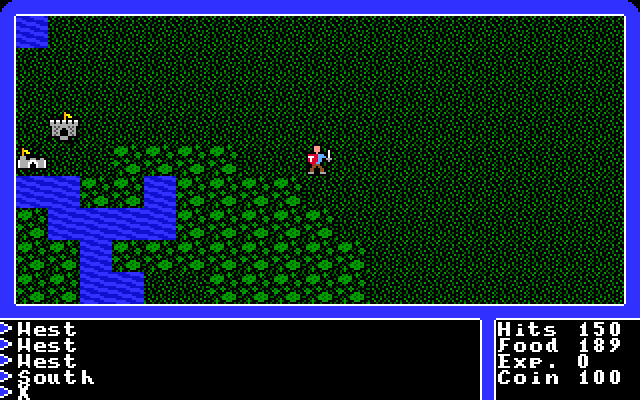 Ultima I: The First Age of Darkness in-game screen image #2 Overworld