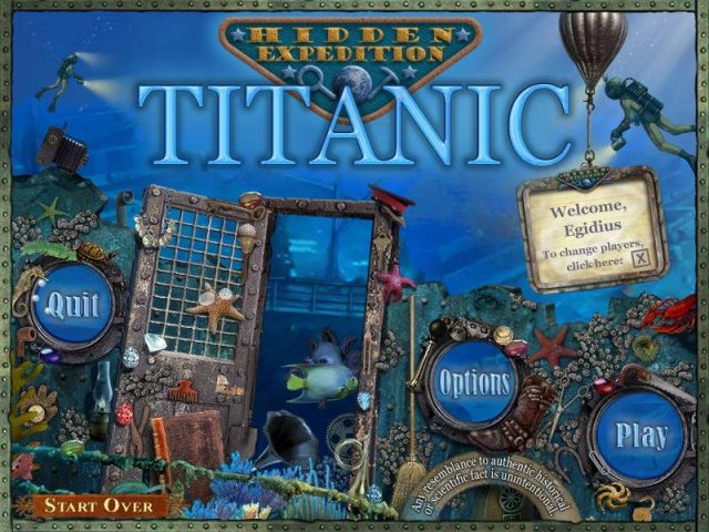 Hidden Expedition: Titanic title screen image #1 