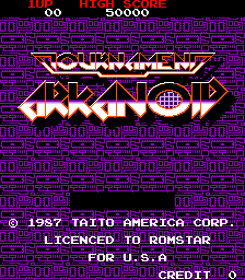 Tournament Arkanoid title screen image #1 