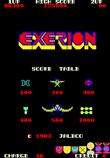 Exerion title screen image #1 