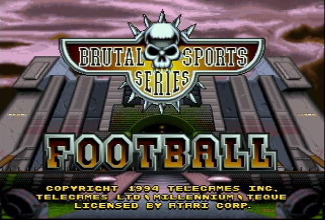 Brutal Sports Football  title screen image #1 