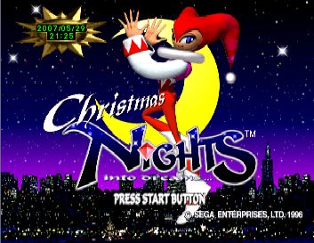 Christmas NiGHTS Into Dreams...  title screen image #1 
