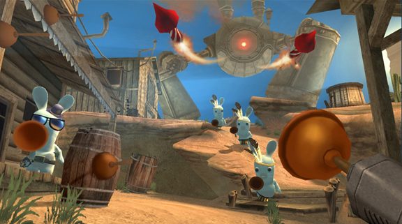 Rayman Raving Rabbids  in-game screen image #1 