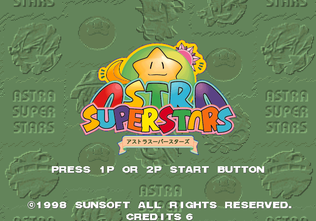 Astra Superstars title screen image #1 