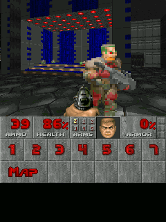Pocket DOOM in-game screen image #1 vertical mode