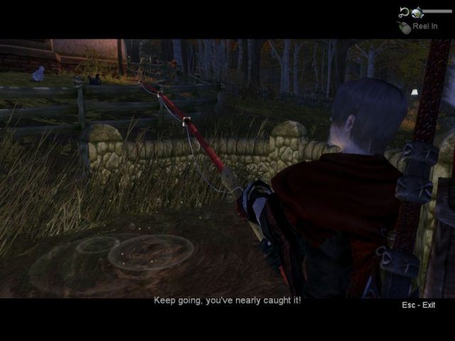 Fable: The Lost Chapter in-game screen image #3 The great challanges you face... against trout.