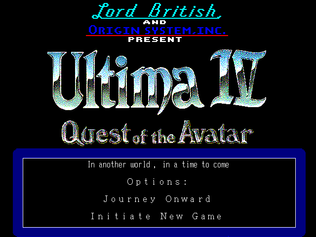 Ultima IV: Quest of the Avatar  title screen image #1 
