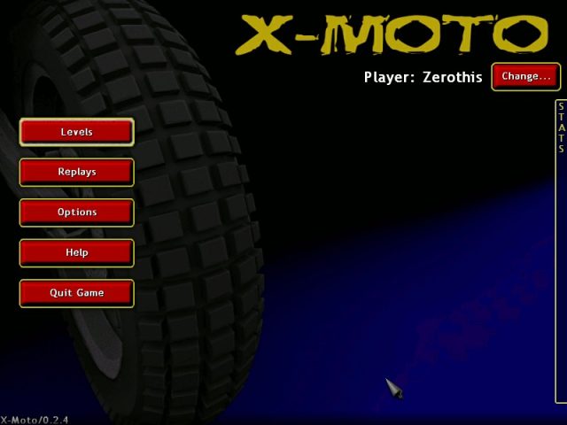X-Moto  title screen image #1 This is the only title you will get