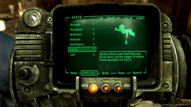Fallout 3 in-game screen image #2 Pip-Boy's back