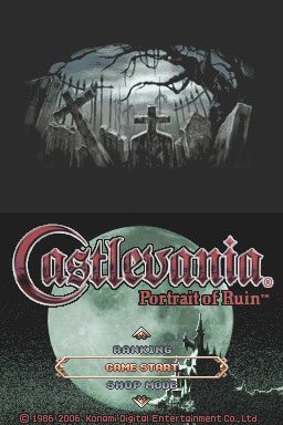 Castlevania: Portrait of Ruin  title screen image #1 