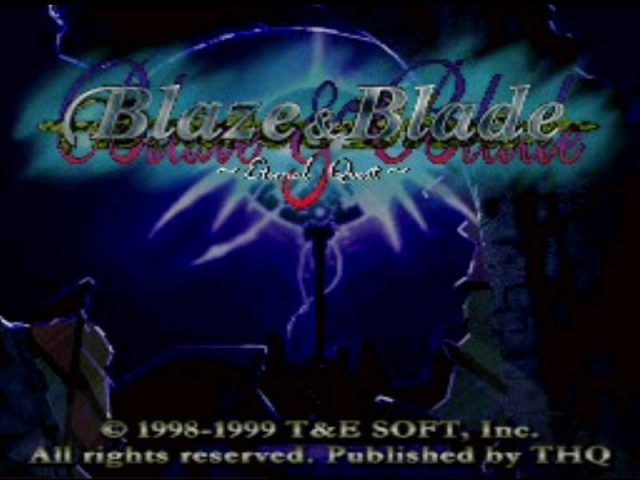 Blaze & Blade: Eternal Quest  title screen image #1 