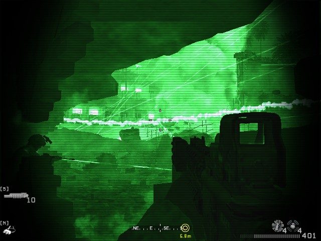 Call of Duty 4: Modern Warfare  in-game screen image #6 Nightvision in a warzone