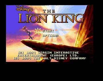 The Lion King  title screen image #1 