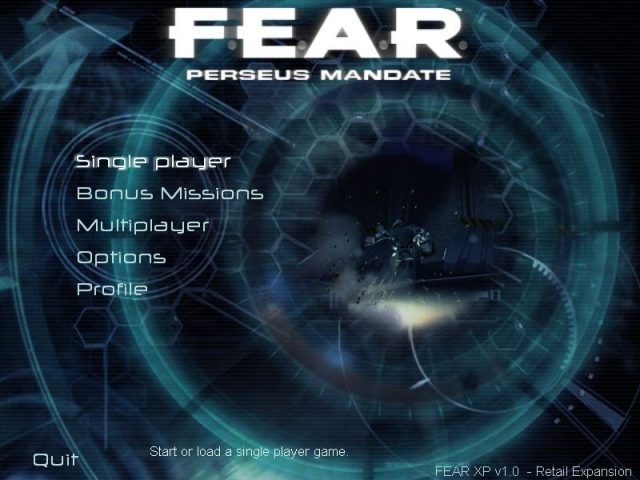 F.E.A.R.: Perseus Mandate  title screen image #1 
