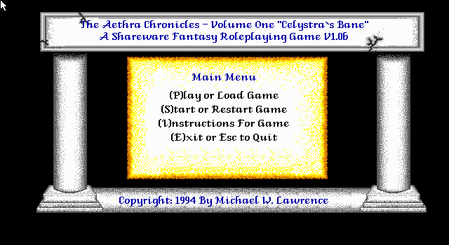Aethra Chronicles  title screen image #1 