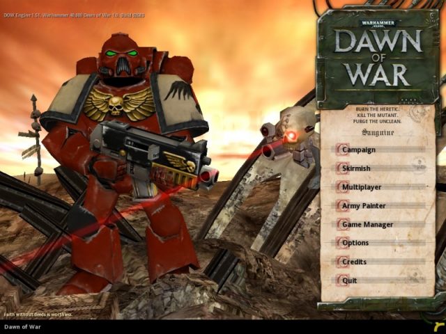 Dawn of War  title screen image #1 