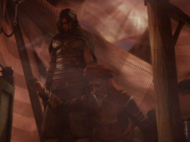 Prince of Persia: Warrior Within  video / animation frame image #1 Prince and some old wise looney