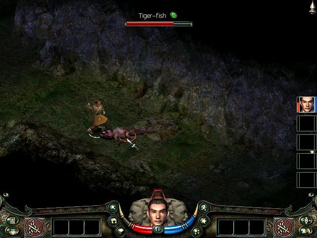 Prince of Qin in-game screen image #2 Fighting some ugly froglizard-things.