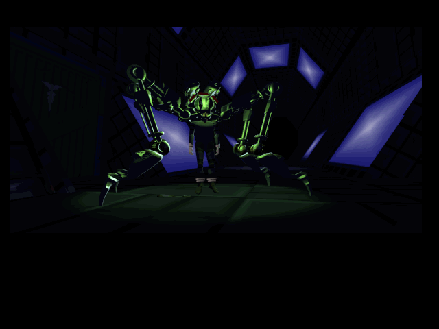 System Shock video / animation frame image #1 Cortex reaver collecting the hacker after his death.