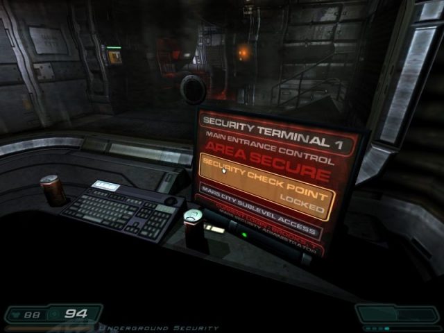 Doom 3  in-game screen image #7 Interactive terminal
