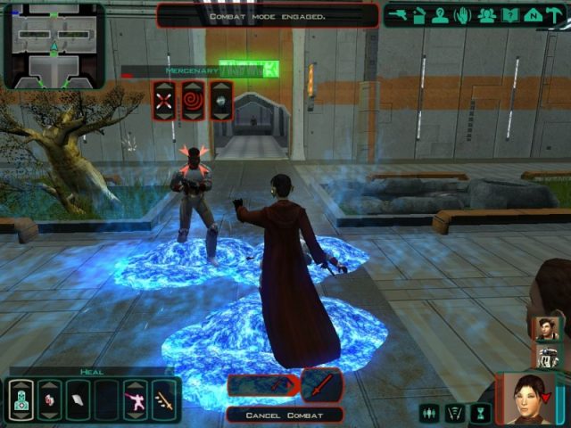 Knights of the Old Republic II: The Sith Lords  in-game screen image #1 Trapped by your own AoE