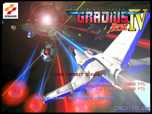 Gradius IV : Fukkatsu  title screen image #1 