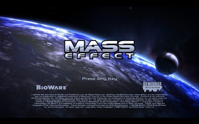 Mass Effect  title screen image #1 