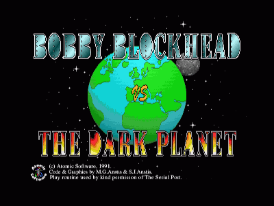Bobby Blockhead vs. The Dark Planet title screen image #1 