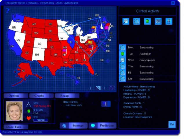 President Forever 2008 + Primaries in-game screen image #1 