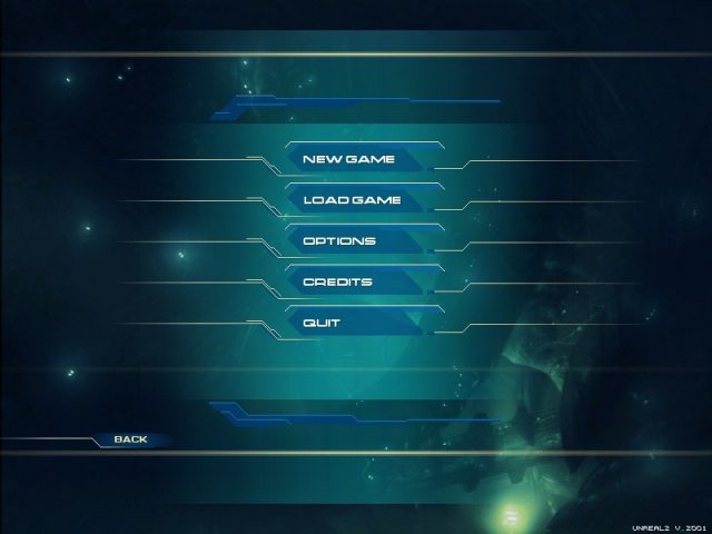 Unreal II – The Awakening  in-game screen image #1 Main menu