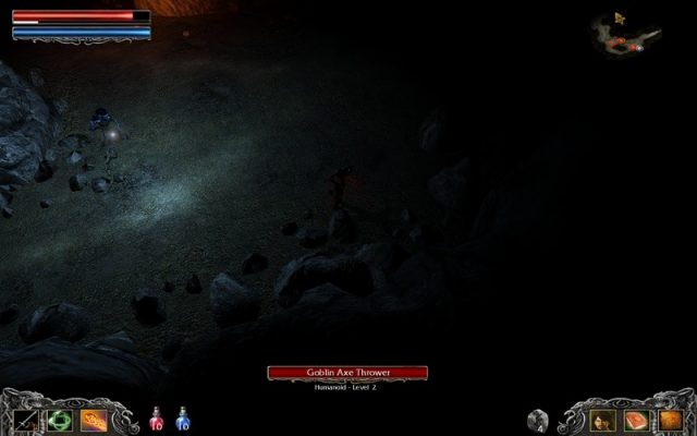 Legend - Hand of God in-game screen image #1 Dark, dark cave