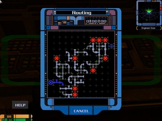 Star Trek: Elite Force II  in-game screen image #1 High-tech systems are hacked into by playing Pipemania