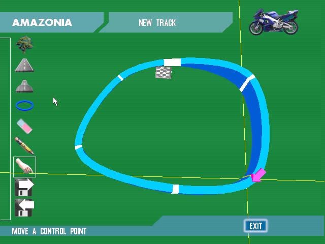 Moto Racer 2 in-game screen image #2 Track editor.