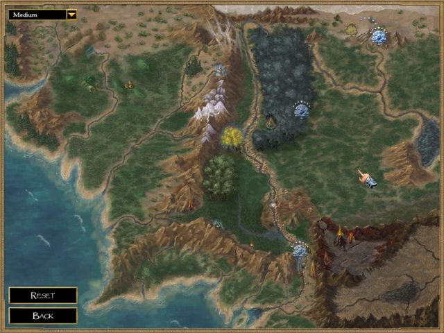The Lord of the Rings: War of the Ring  in-game screen image #1 World map and mission selection